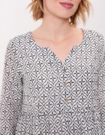 Long printed cotton voile dress femme La Fianc&eacute;e