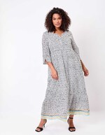 Long printed cotton voile dress femme La Fianc&eacute;e