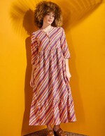 Long printed cotton voile dress femme La Fianc&eacute;e