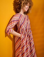 Long printed cotton voile dress femme La Fianc&eacute;e