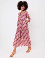 Long printed cotton voile dress femme La Fianc&eacute;e