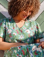 Long cotton dress with ruffles femme La Fiancée