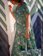 Long cotton dress with ruffles femme La Fiancée