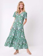 Long cotton dress with ruffles femme La Fiancée