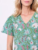 Long cotton dress with ruffles femme La Fiancée