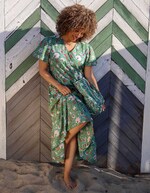 Long cotton dress with ruffles femme La Fiancée