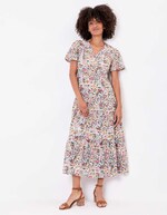 Long cotton dress with ruffles femme La Fianc&eacute;e