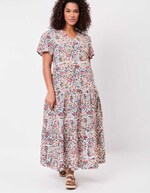 Long cotton dress with ruffles femme La Fianc&eacute;e