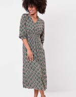 Fitted flowy midi dress femme La Fiancée