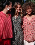 Fitted flowy midi dress femme La Fiancée