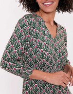 Fitted flowy midi dress femme La Fiancée