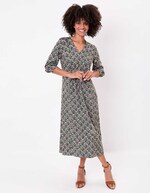 Fitted flowy midi dress femme La Fiancée