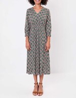 Fitted flowy midi dress femme La Fiancée