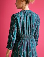 Fitted flowy midi dress femme La Fiancée