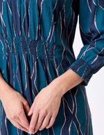 Fitted flowy midi dress femme La Fiancée