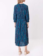 Fitted flowy midi dress femme La Fiancée