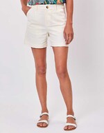 Plain cotton elastane shorts femme La Fiancée
