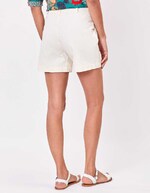 Plain cotton elastane shorts femme La Fiancée