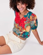 Plain cotton elastane shorts femme La Fiancée