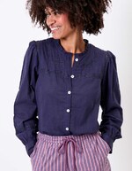 Organic cotton macramé shirt femme La Fiancée