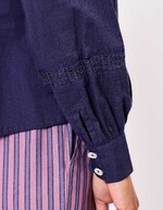 Organic cotton macramé shirt femme La Fiancée