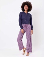 Organic cotton macramé shirt femme La Fiancée