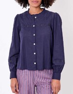 Organic cotton macramé shirt femme La Fiancée