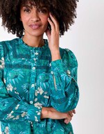 Organic cotton macramé shirt femme La Fiancée