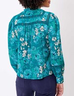 Organic cotton macramé shirt femme La Fiancée