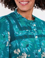 Organic cotton macramé shirt femme La Fiancée