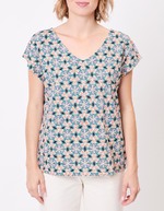 Organic cotton V-neck T-shirt femme La Fiancée