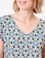 Organic cotton V-neck T-shirt femme La Fiancée