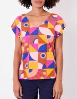 Organic cotton V-neck T-shirt femme La Fiancée