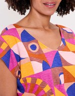 Organic cotton V-neck T-shirt femme La Fiancée