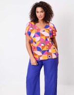Organic cotton V-neck T-shirt femme La Fiancée