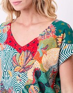 Organic cotton V-neck T-shirt femme La Fiancée