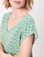 Organic cotton V-neck T-shirt femme La Fiancée