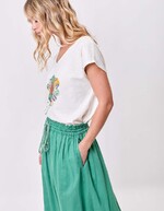 Organic cotton V-neck T-shirt femme La Fiancée