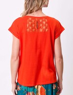Organic cotton lace T-shirt femme La Fiancée