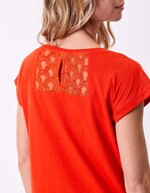 Organic cotton lace T-shirt femme La Fiancée