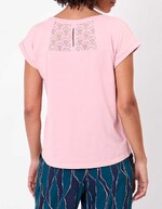 Organic cotton lace T-shirt femme La Fianc&eacute;e