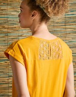 Organic cotton lace T-shirt femme La Fiancée