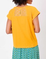 Organic cotton lace T-shirt femme La Fiancée