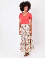 Organic cotton braided-neck T-shirt femme La Fiancée