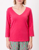 Plain organic cotton 3/4 sleeve T-shirt femme La Fiancée