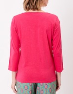 Plain organic cotton 3/4 sleeve T-shirt femme La Fiancée