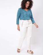 Printed 3/4 sleeve organic cotton T-shirt femme La Fiancée