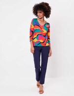 Printed 3/4 sleeve organic cotton T-shirt femme La Fiancée