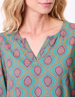 Flowy Tunisian collar blouse femme La Fianc&eacute;e