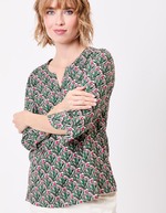Flowy Tunisian collar blouse femme La Fiancée